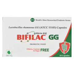BIFILAC GG Sugar free & Gluten free Capsule 10's