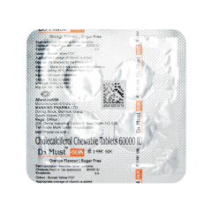 D3 Must 60K Sugar Free Orange Flavour Tablet 4'S