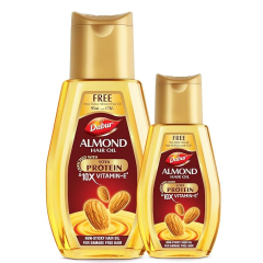 Dabur Almond Hair Oil 190 ml (Free Dabur Almond Hair Oil 95 ml)