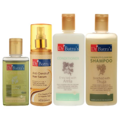Dr Batra's Dandruff Cleansing Shampoo 200 ml + Conditioner 200 ml + Hair Oil 100 ml + Anti-Dandruff Hair Serum 125 ml