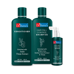 Dr Batra's Hair Fall Control Shampoo 200 ml + Conditioner 200 ml + Hair Fall Control Serum 125 ml