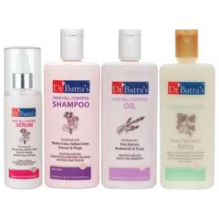 Dr Batra's Hair Fall Control Shampoo 200 ml + Hair Fall Control Serum 125 ml + Conditioner 200 ml + Hair Fall Control Oil 200 ml