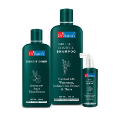 Dr Batra's Hair Fall Control Shampoo 500 ml + Conditioner 200 ml + Hair Vitalizing Serum 125 ml