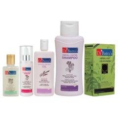 Dr Batra's Hair Fall Control Shampoo 500 ml + Hair Fall Control Oil 200 ml + Hair Fall Control Serum 125 ml + Conditioner 100 ml + Herbal Hair Color Cream - Brown