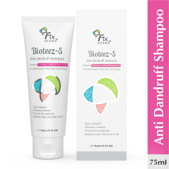 Fixderma Bioteez-S Anti Dandruff Shampoo - Flaky Scalp Condition, Relieves Itchy & Dry Scalp, Sulphate & Paraben Free 75ml