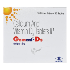 GEMCAL D3 Tablet 15's