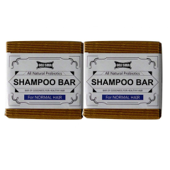 Goli Soda All Natural Probiotic Shampoo Bar for Normal Hair (Pack of 2 x 90 gm)
