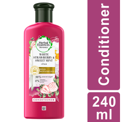 Herbal Essences White Strawberry & Sweet Mint CONDITIONER- For Cleansing and Volume - No Paraben, No Colorants 240 ml