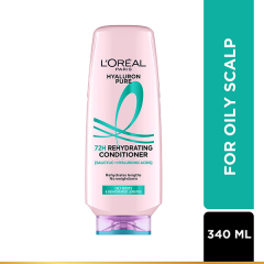 L'Oreal Paris Hyaluron Pure 72H Rehydrating Conditioner for Smooth Tangle-Free Hair 340 ml