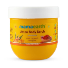 Mamaearth Ubtan Body Scrub with Turmeric & Saffron for Tan Removal 200 gm