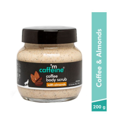 Mcaffeine Creamy Coffee Body Scrub with Almonds , Exfoliates, Removes and Dry Skin 200gm