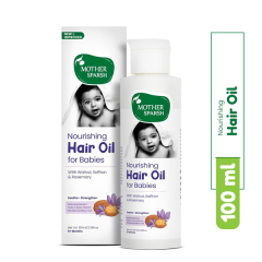 Mother Sparsh Nourishing Hair Oil For Babies With Walnut Saffron & Rosemary 100ml