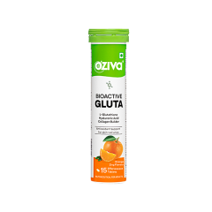 Oziva Bioactive Gluta With L-Glutathione To Reduce Pigmentation, 15 Tablets, Orange Zing 70 gm