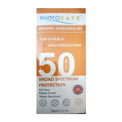 PHOTOSAFE SPF 50 PA+++ UVA/UVB/IR-A MINERAL Sunscreen Gel 60g