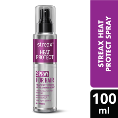 Streax Heat Protect Spray for Hair, Hair Styling Spray Protection upto 250 Deg C and 2Xless Hair Breakage 100 ml