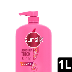 Sunsilk Lusciously Thick & Long Shampoo With Keratin, Yoghurt Protein & Macadamia Oil For 2X thicker & Fuller Hair 1000 ml