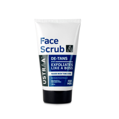 Ustraa Men's Face Scrub for De-Tans & Exfoliates with Garden Cress & Vitamin C 100gm