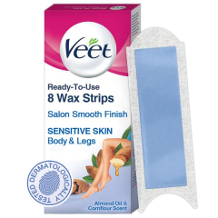 Veet Half Body Waxing Kit - Sensitive Skin Strip 8's