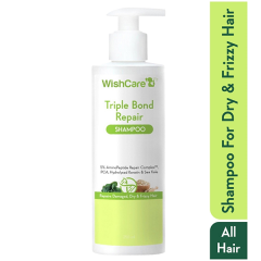 Wishcare Triple Bond Repair Shampoo - 5% Aminopeptide Complex and PCA - Repairs Damaged and Frizzy Hair 250 ml