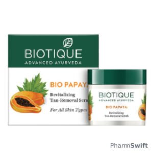 Biotique Bio Papaya Tan Removal Brightening & Revitalizing Face Scrub for All Skin Types 75gm