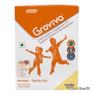 Groviva Child Nutrition Vanilla Flavour Powder, 750 gm (2 x 375 gm)