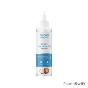 Aravi Organic 100% Pure and Natural Cold Pressed Coconut Carrier Hair Oil 200 ml