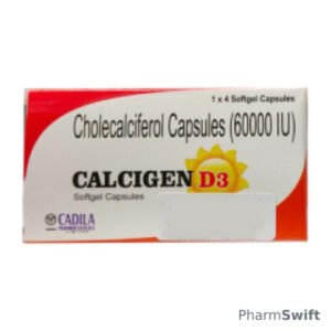 Calcigen D3 60K Capsule 4'S