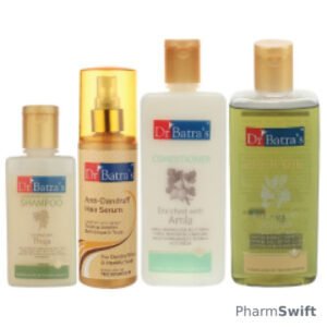 Dr Batra's Dandruff Cleansing Shampoo 100 ml + Hair Oil 200 ml + Conditioner 200 ml + Anti-Dandruff Hair Serum 125 ml