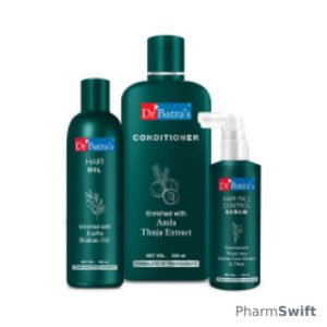 Dr Batra's Hair Fall Control Oil 200 ml + Conditioner 200 ml + Hair Fall Control Serum 125 ml