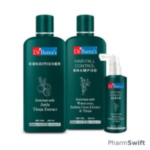 Dr Batra's Hair Fall Control Shampoo 200 ml + Conditioner 200 ml + Hair Fall Control Serum 125 ml
