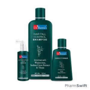 Dr Batra's Hair Fall Control Shampoo 500 ml + Anti-Dandruff Hair Serum 125 ml + Conditioner 100 ml