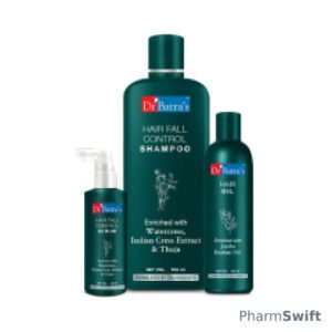 Dr Batra's Hair Fall Control Shampoo 500 ml + Hair Oil 200 ml + Hair Fall Control Serum 125 ml