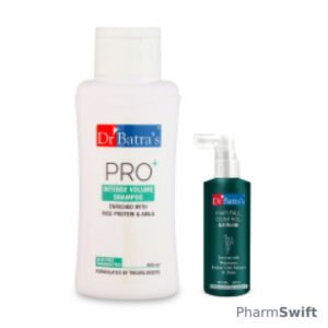 Dr Batra's PRO+ Intense Volume Shampoo 500 ml + Hair Fall Control Serum 125 ml