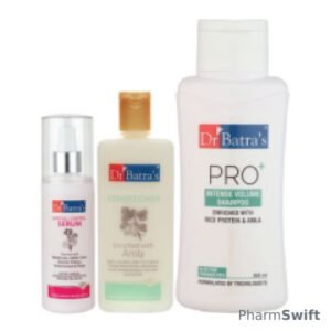 Dr Batra's PRO+ Intense Volume Shampoo 500 ml + Hair Oil 200 ml + Hair Fall Control Serum 125 ml