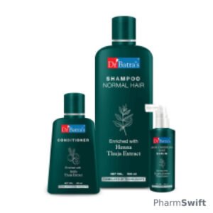Dr Batra's Shampoo 500 ml + Anti-Dandruff Hair Serum 125 ml + Conditioner 100 ml
