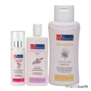 Dr Batra's Shampoo 500 ml + Hair Fall Control Oil 200 ml + Hair Fall Control Serum 125 ml