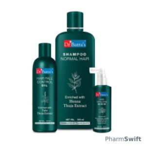 Dr Batra's Shampoo 500 ml + Hair Fall Control Oil 200 ml + Hair Vitalizing Serum 125 ml