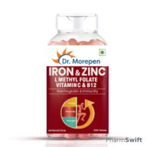 Dr. Morepen Iron & Zinc with Vitamin C & B12 Tablet 60's