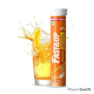 Fast&Up Charge Natural Vitamin C From Amla Extract & Zinc Tablets - Fizzy Blast Orange Flavour 20's