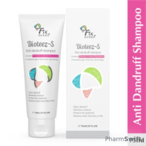 Fixderma Bioteez-S Anti Dandruff Shampoo - Flaky Scalp Condition, Relieves Itchy & Dry Scalp, Sulphate & Paraben Free 75ml