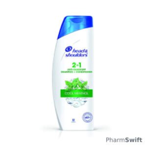 Head & Shoulders 2-in-1 Cool Menthol Anti Dandruff Shampoo + Conditioner for Women & Men 340 gm