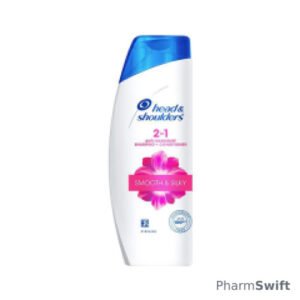 Head & Shoulders 2-in-1 Smooth and Silky Anti Dandruff Shampoo + Conditioner 180 gm