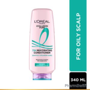 L'Oreal Paris Hyaluron Pure 72H Rehydrating Conditioner for Smooth Tangle-Free Hair 340 ml