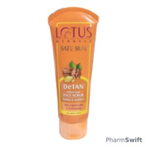 Lotus Herbals Safe Sun Detan Face Scrub - Walnut & Turmeric 100 gm
