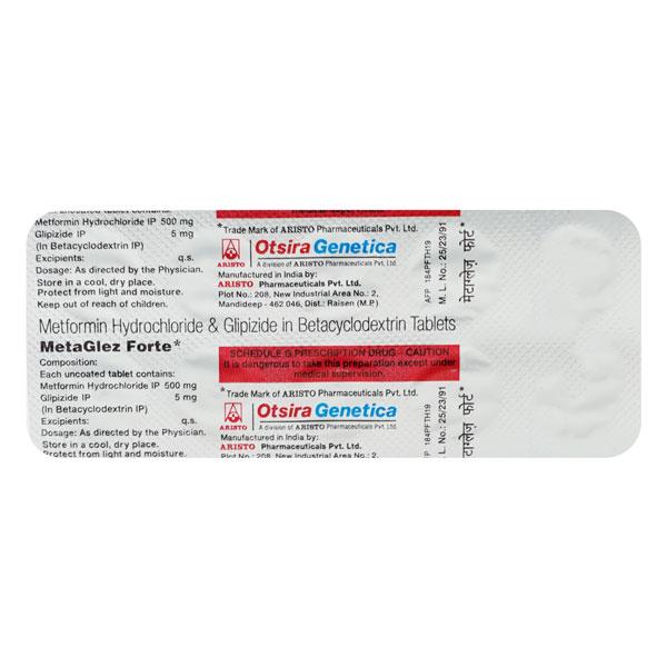 Metaglez Forte Tablet 10'S