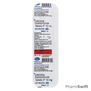 Cetriver 10mg Tablet 10'S