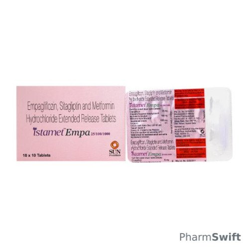 ISTAMET EMPA 25/100/1000 Tablet 10's