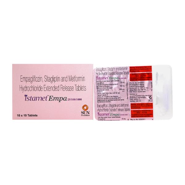 ISTAMET EMPA 25/100/1000 Tablet 10's