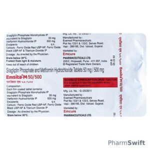 EMSITA M 50/500 Tablet 10's