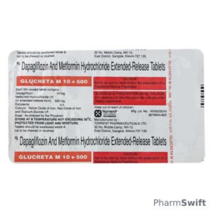 GLUCRETA M 10 + 500 Tablet 10's